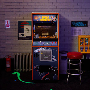 Official Space Invaders Quarter Size Arcade Cabinet + Coin.