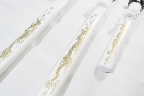 "Tatsu Shiro" Triple Set Display (Straight Blade) Katana-The Sword Stall
