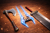 Gaming swords on a table 