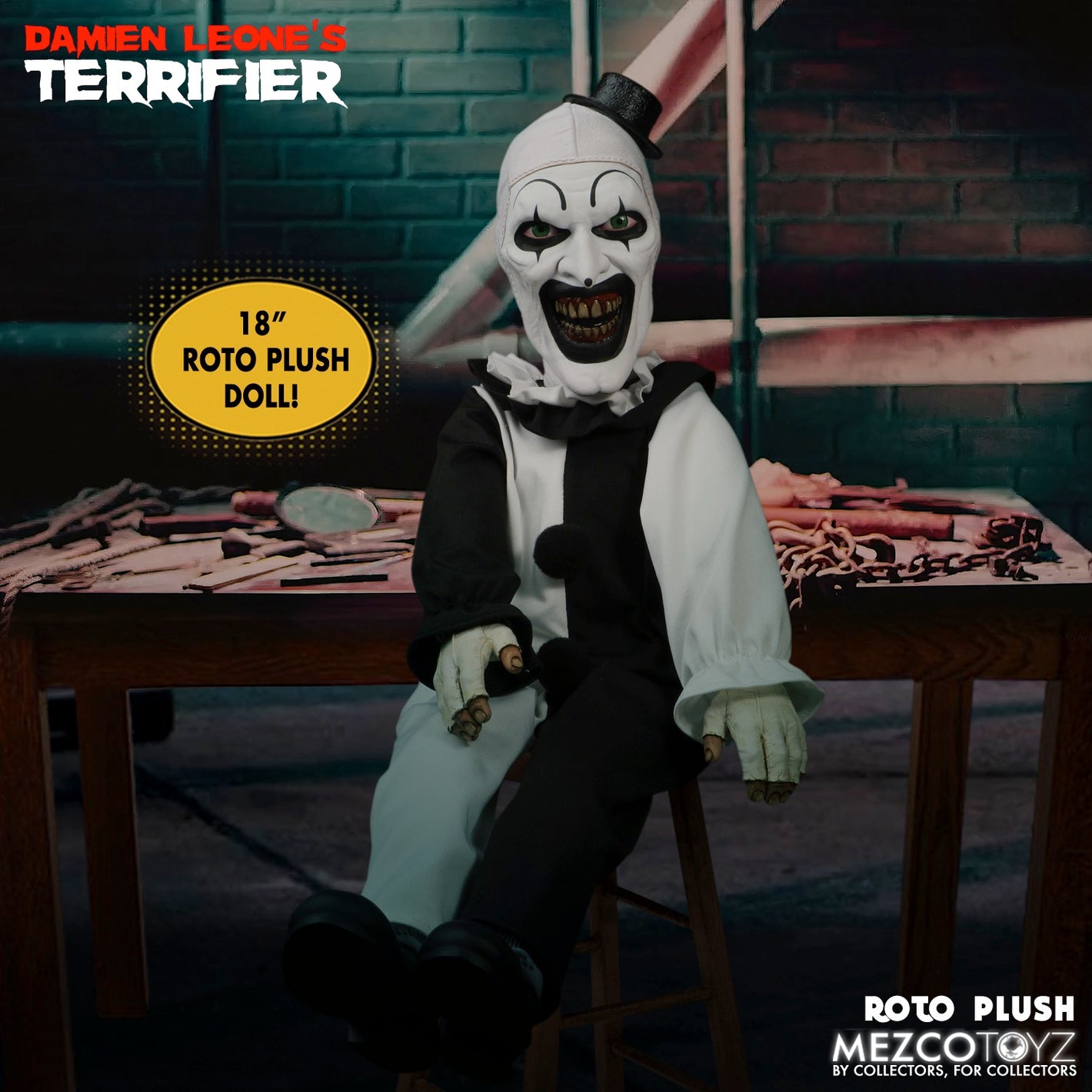 Terrifier - Art the Clown Roto Plush (18")