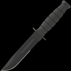 KA-BAR Short Black Kraton Part Serrated Utility Knife