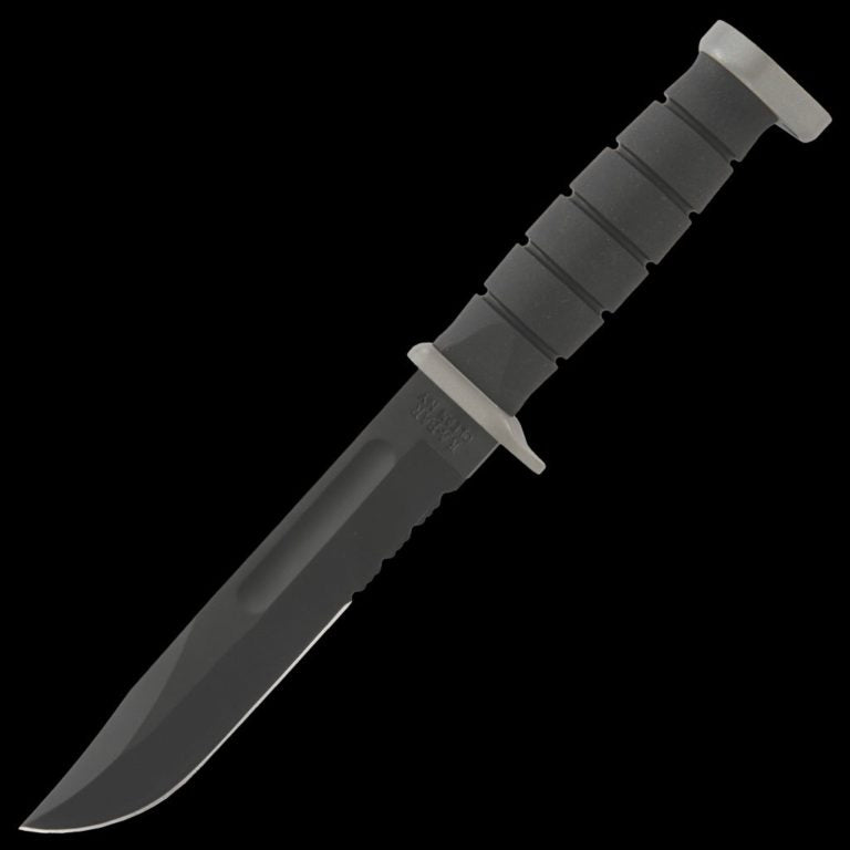 KA-BAR D2 Utility Part Serrated Fixed Blade Knife