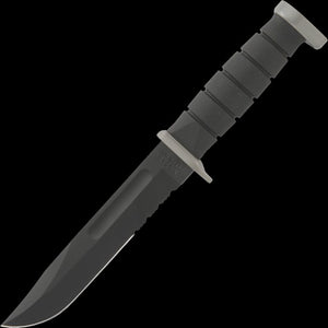 KA-BAR D2 Part Serrated Utility Knife with Nylon Sheath