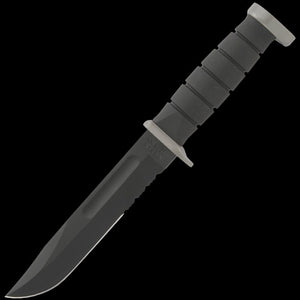 KA-BAR D2 Clip Point Part Serrated Utility Knife