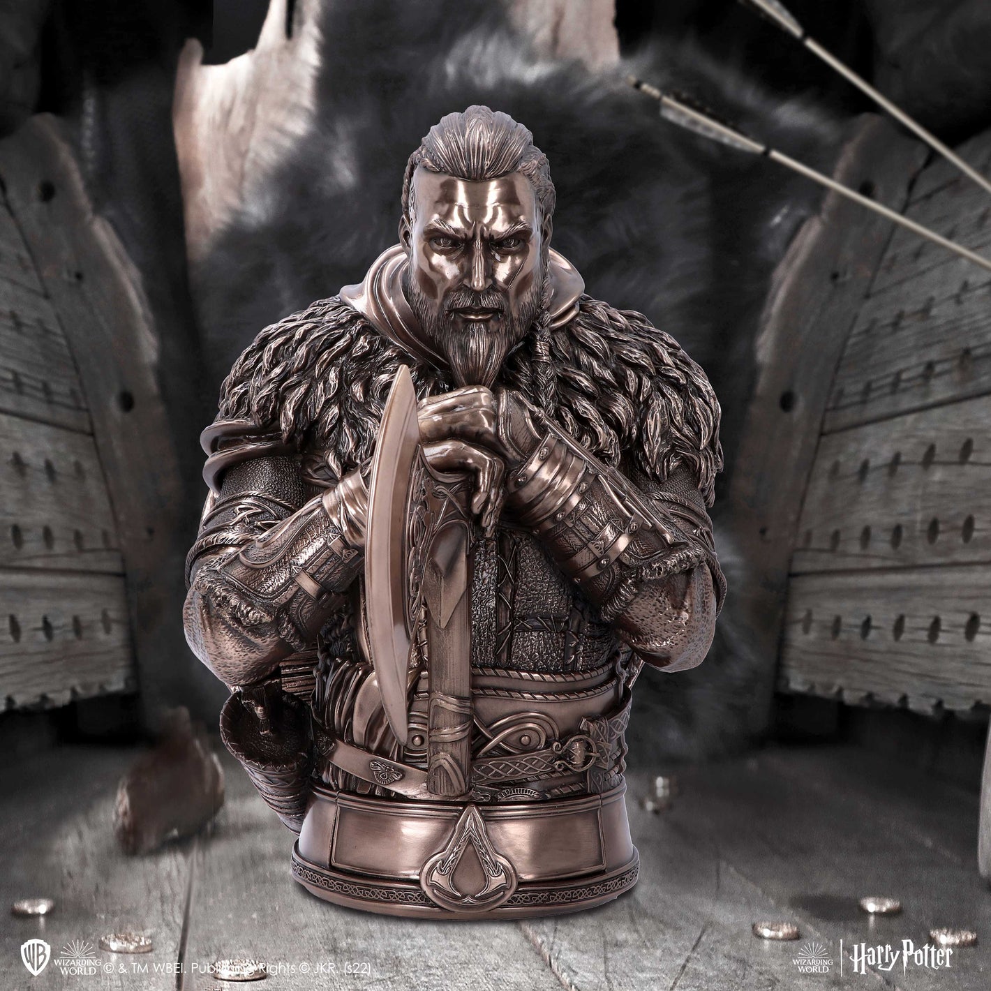 Assassin's Creed Valhalla – Official Eivor Bust (Bronze Finish)