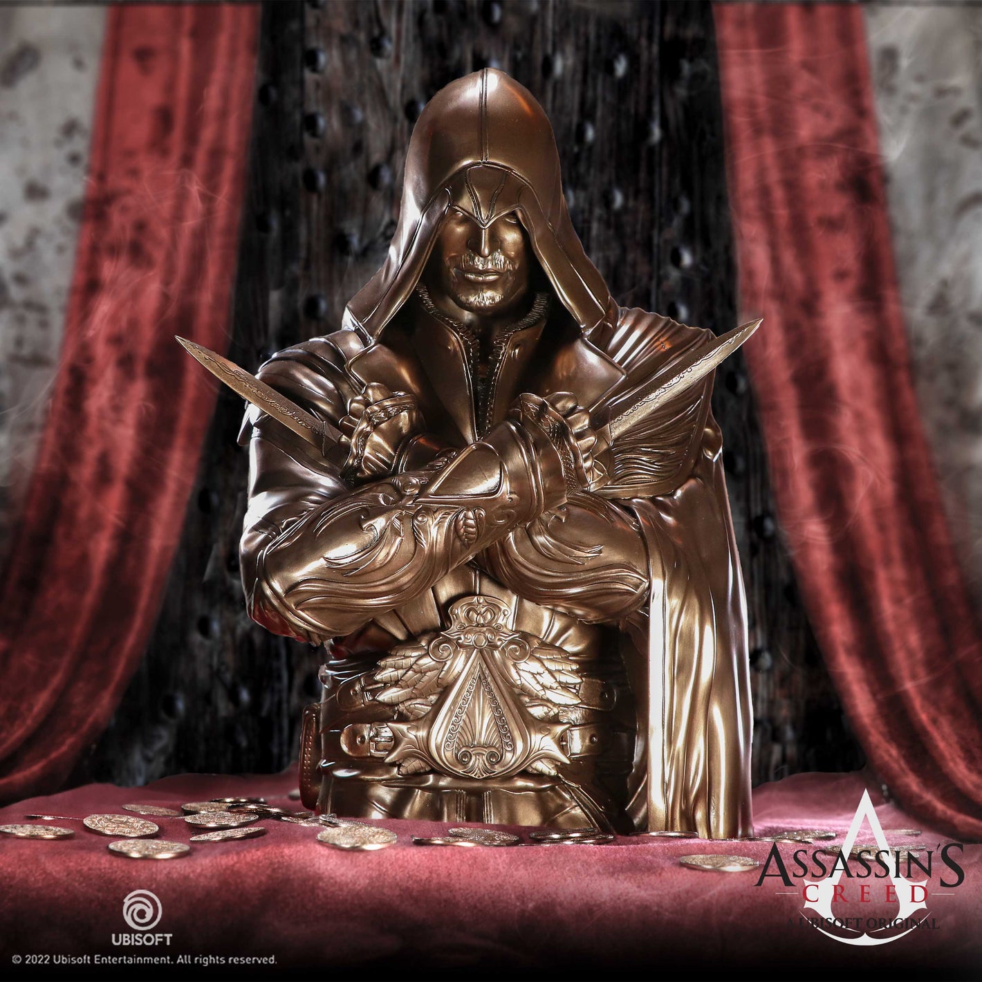 Assassin's Creed® – Official Ezio Auditore Bust Box (Bronze Finish)