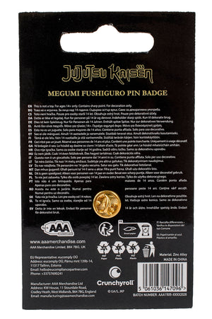Jujutsu Kaisen: Megumi Fushiguro Icon Pin Badge