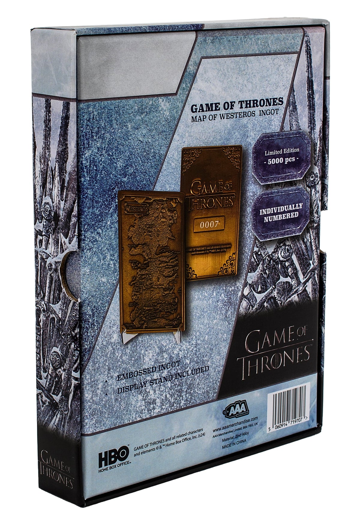 Game of Thrones: Map of Westeros Ingot