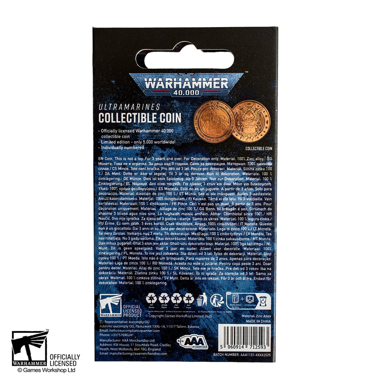 Warhammer 40000: Ultramarines Coin