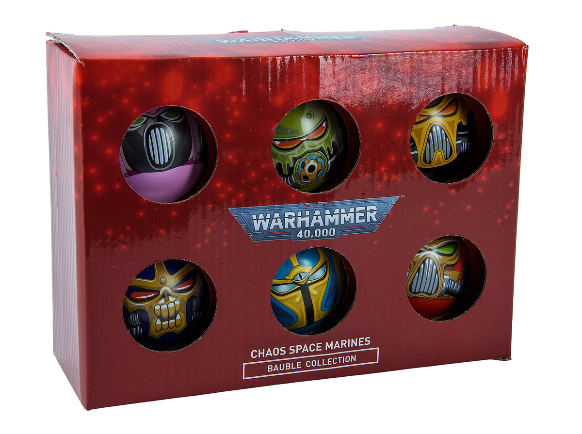 Warhammer 40,000: Chaos Legions Novelty Helmet Baubles - (6pk)