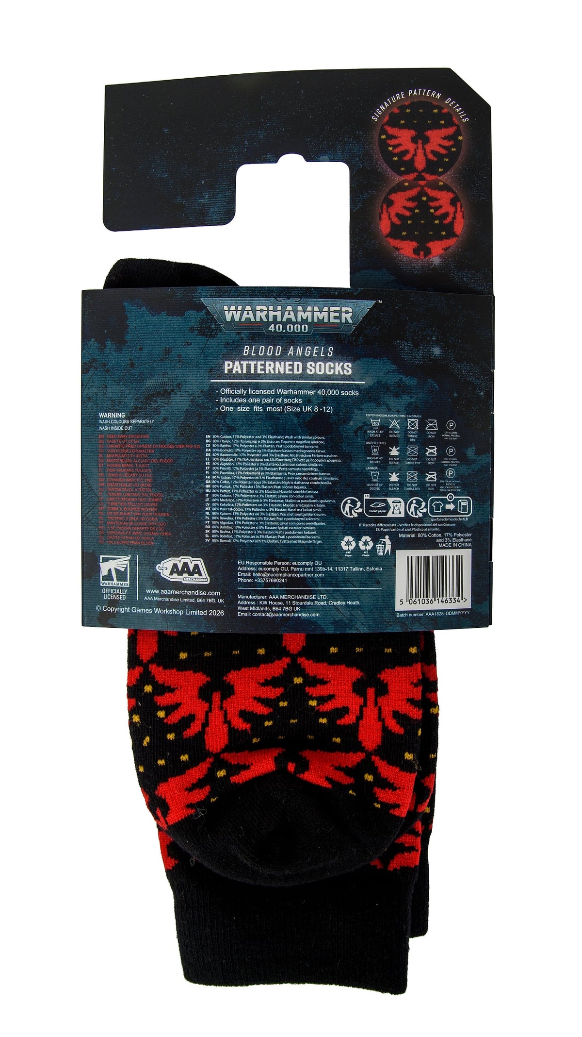 Warhammer 40,000: Blood Angels Patterned Socks