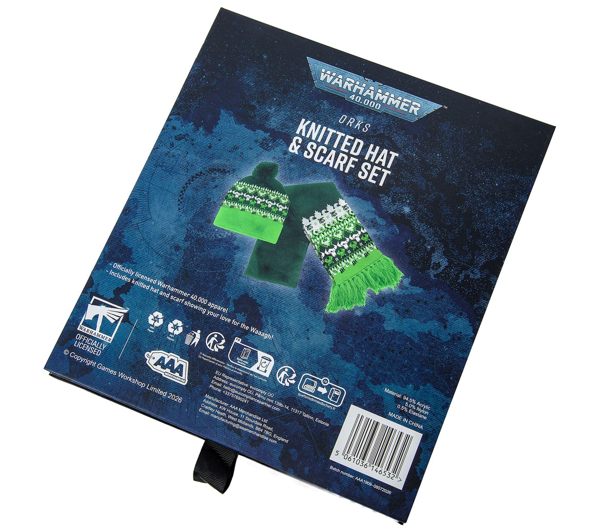 Warhammer 40,000: Orks Knitted Hat & Scarf Set