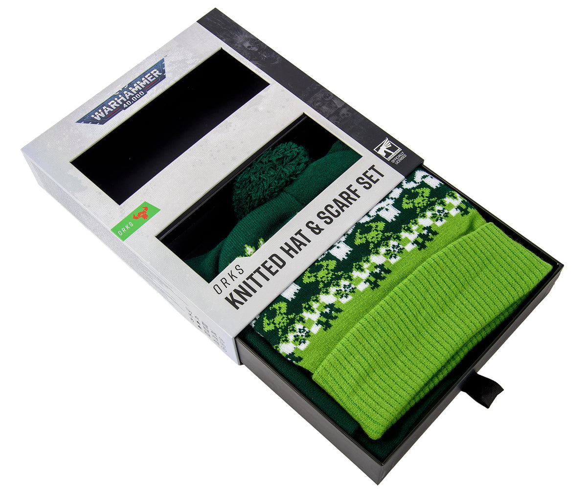 Warhammer 40,000: Orks Knitted Hat & Scarf Set