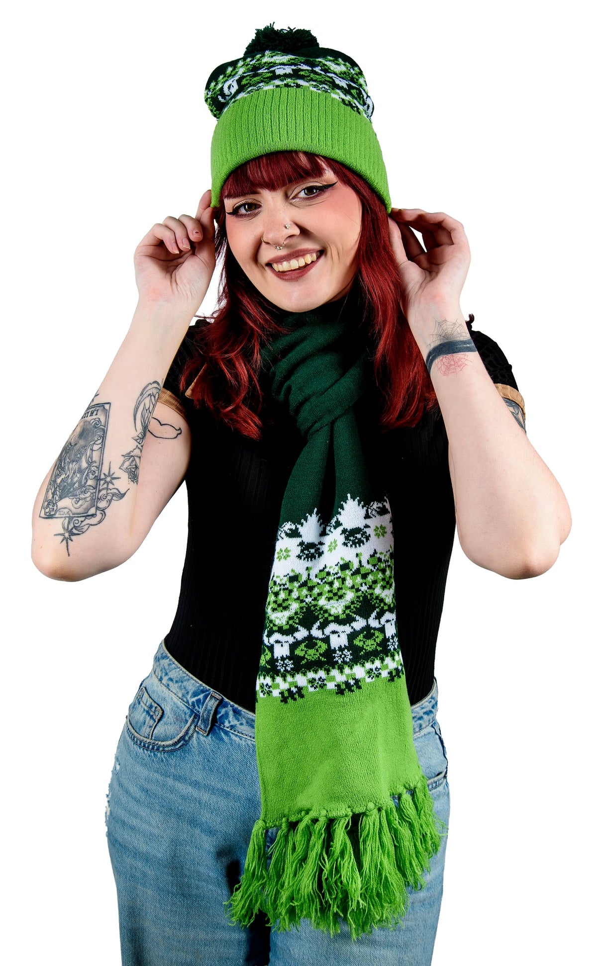 Warhammer 40,000: Orks Knitted Hat & Scarf Set