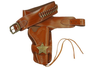Genuine Leather Sheriff's Holster and Cartridge Belt