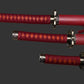 Red Dragon Display (Straight) Katana Triple Set