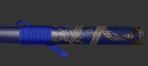 Blue Dragon Display (Straight) Katana Triple Set