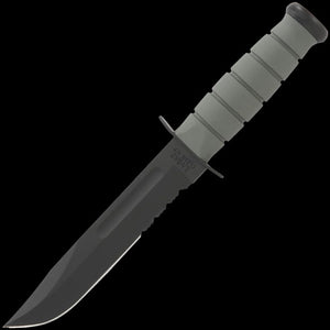 KA-BAR Foliage Green Part Serrated Fixed Blade Knife