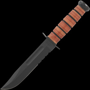 KA-BAR USMC Part Serrated Fixed Blade Knife