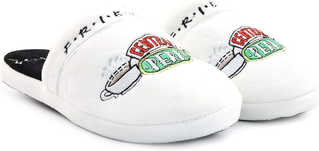 Friends: Central Perk White Ladies Mule Slippers UK 5-7