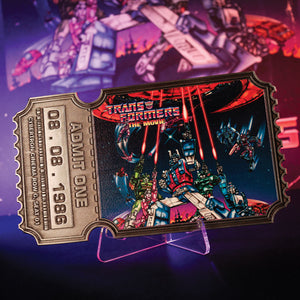 Transformers: The Movie – Limited Edition 40th Anniversary Metal Replica Movie Ticket