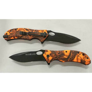 Buckland - Orange Camo Firestarter Folding Knife