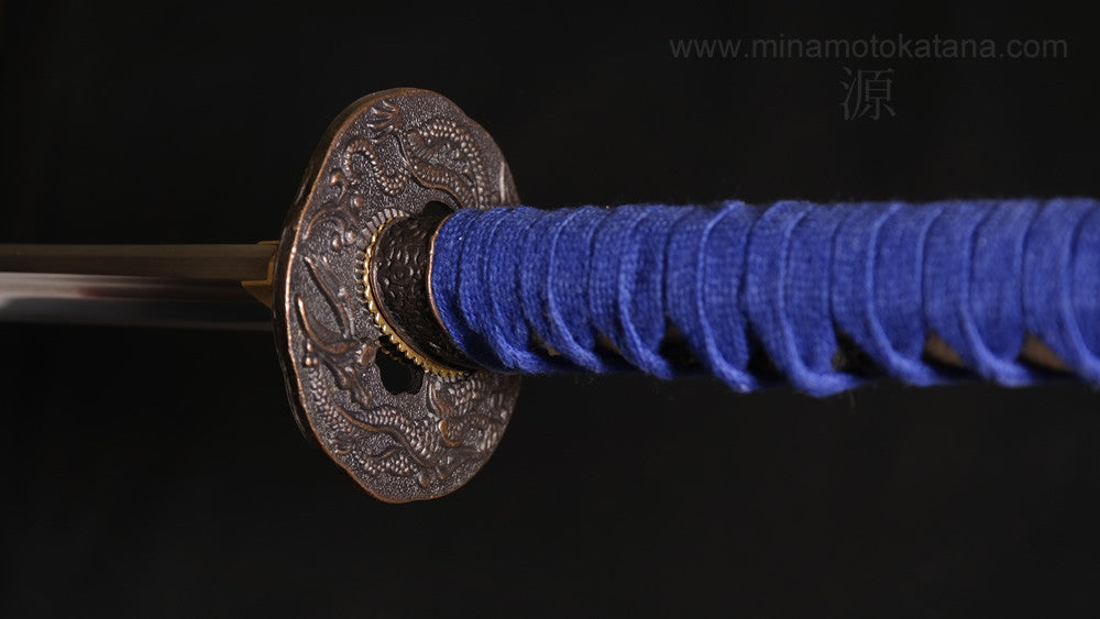 "Ascending Dragon" (Blue) Hand Forged Katana