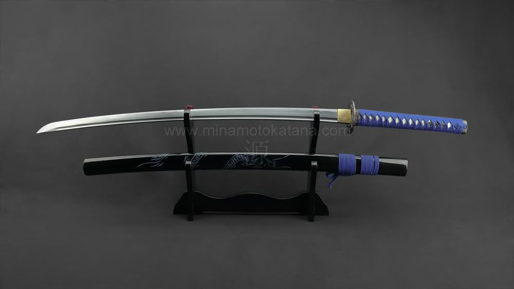 "Ascending Dragon" (Blue) Hand Forged Katana