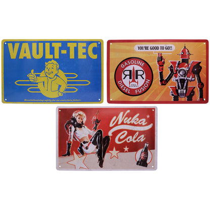 Fallout Tin Sign Set of 3