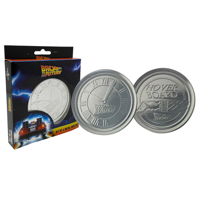 Back to the Future - Set of 4 Embossed Metal Coasters
