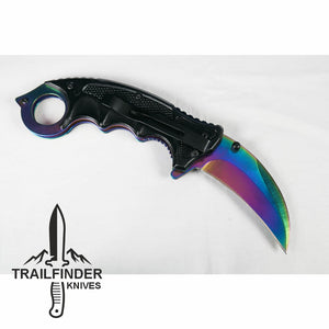 Trailfinder "The Rainbow Claw" 5" Liner Lock Folding Knife