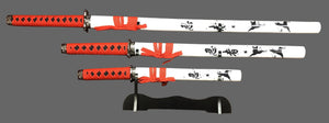 "Suterusu" Triple Set Display (Straight blade) Katana