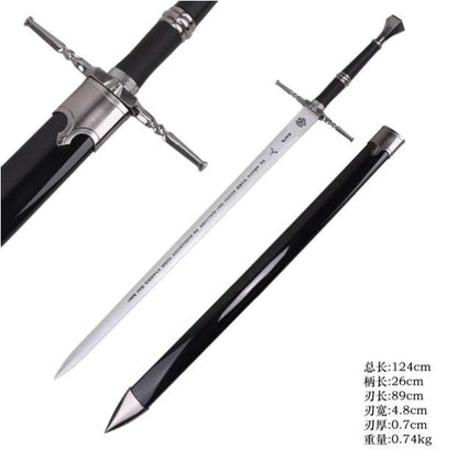 The Witcher - Comic Con Edition Geralt Steel Sword (Mace Pommel), Cosplay Safe Wood