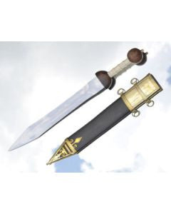 Battle Ready Roman Gladius (Full Tang, Tempered Carbon Steel)