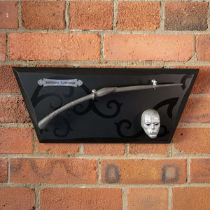 Harry Potter - Bellatrix Wand and Death Eater Mask Display Plaque