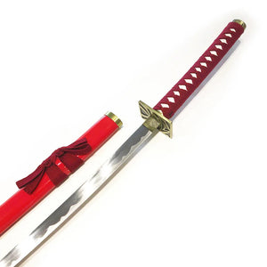 Bleach - Abarai Renji Zabimaru (Red) Display (Straight Blade) Katana