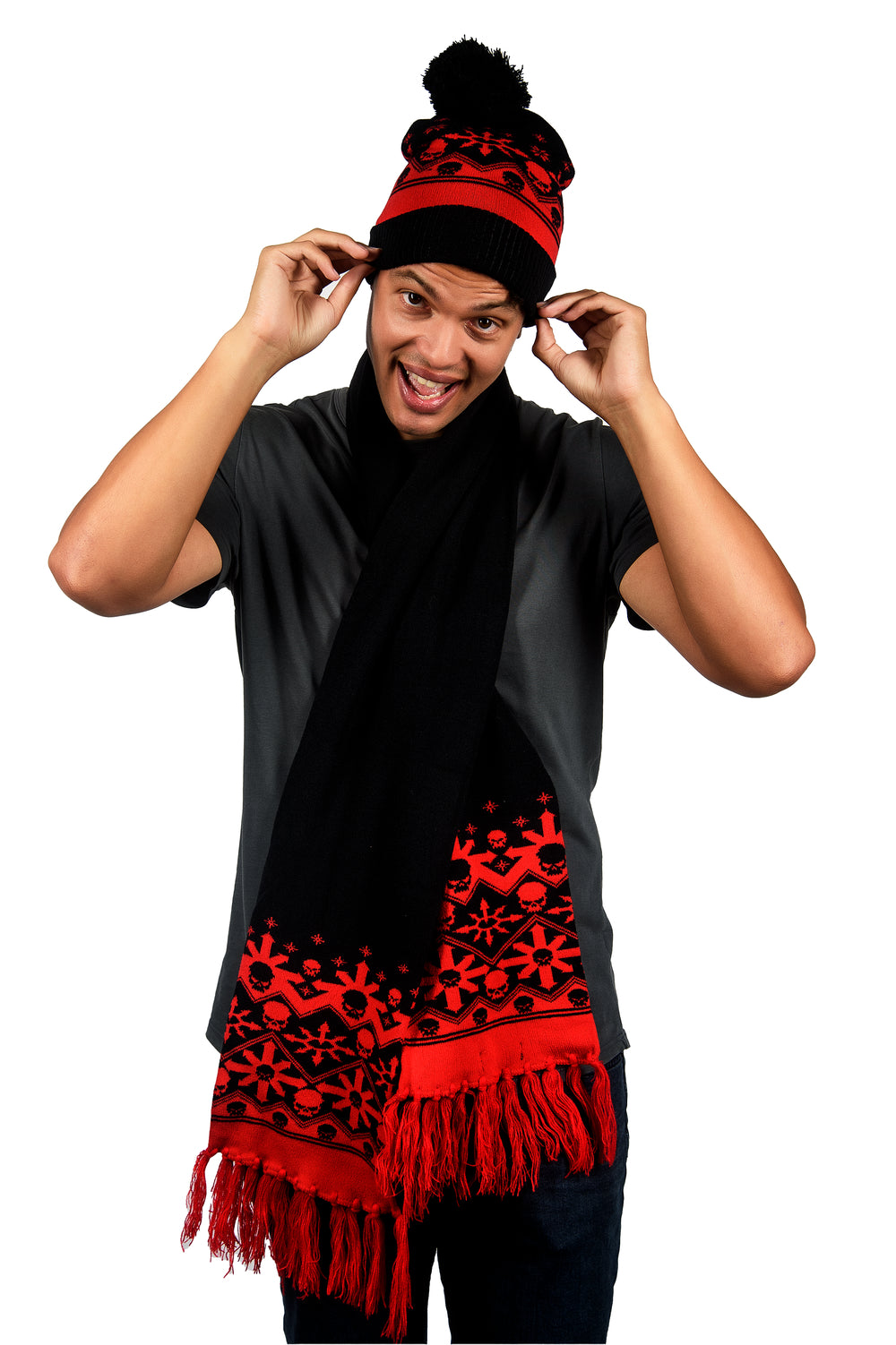 Warhammer Chaos Knitted Hat and Scarf Set