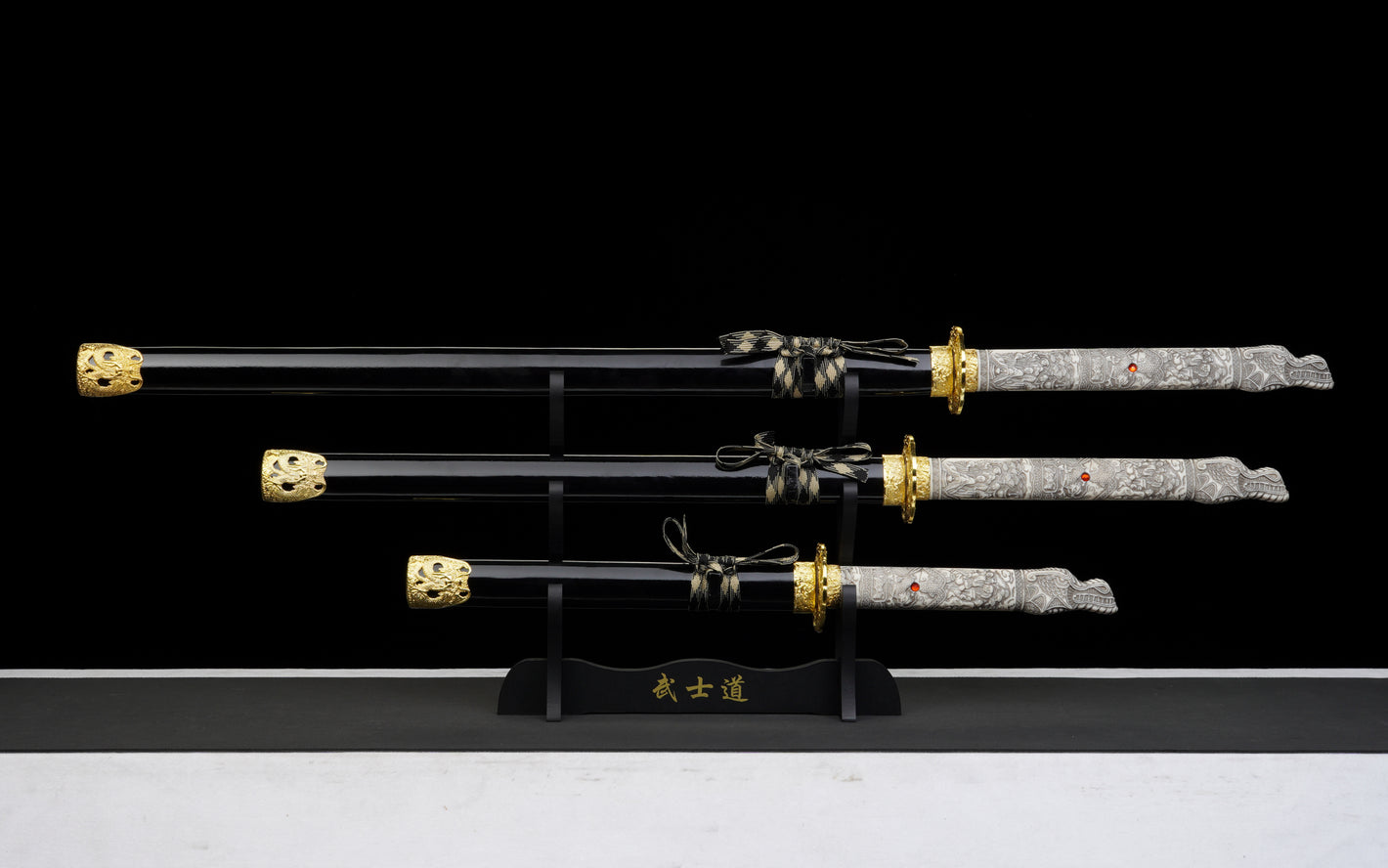Highlander Endgame - Duncan Macleod Triple Set Display Katana (Straight Blade)