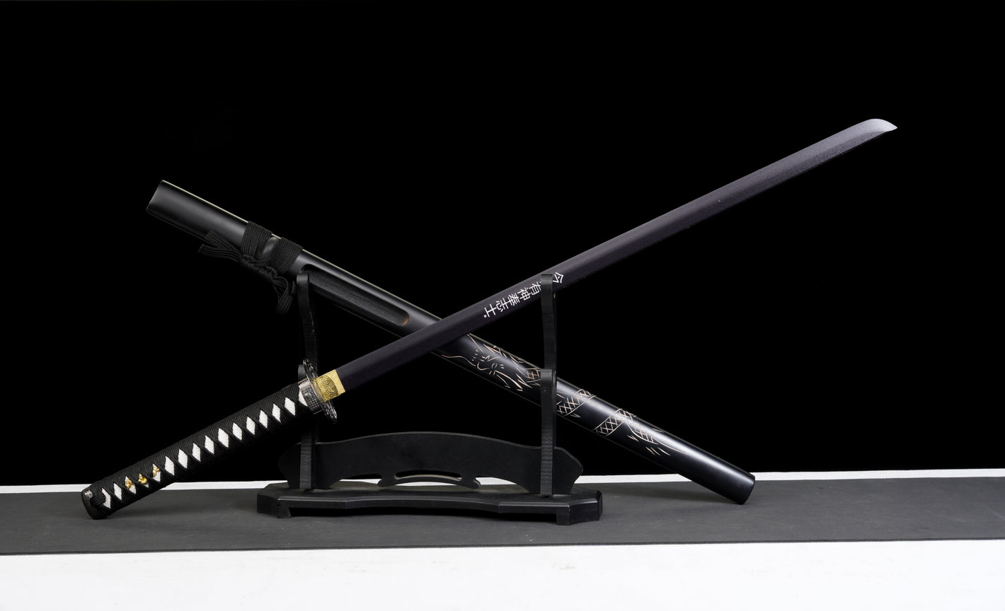 The Last Samurai - Display (Straight) Katana (Black Blade)