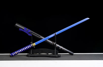 The Last Samurai - Display (Straight) Katana (Blue Blade)