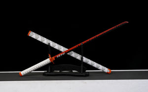 Demon Slayer - Kyojuro Rengoku Red Nichirin Display (Straight Blade) Katana