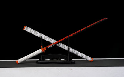 Demon Slayer - Kyojuro Rengoku Red Nichirin Display (Straight Blade) Katana