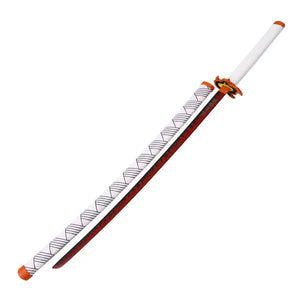 Demon Slayer - Kyojuro Rengoku Red Nichirin Display (Straight Blade) Katana