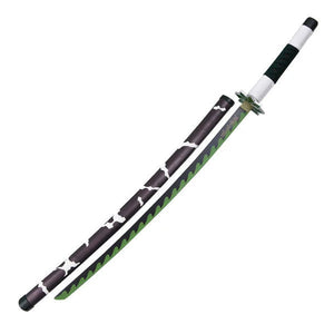 Demon Slayer - Sanemi Shinazugawa Green Nichirin Display (Straight Blade) Katana