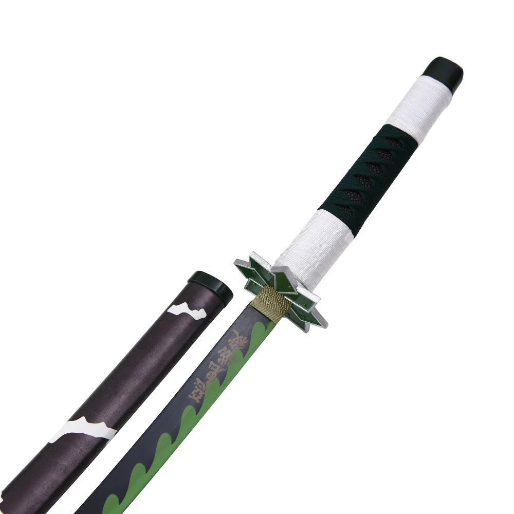 Demon Slayer - Sanemi Shinazugawa Green Nichirin Display (Straight Blade) Katana