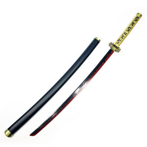 Demon Slayer - Yoriichi Tsugikuni Sun Breathing Gold Nichirin Display (Straight Blade) Katana