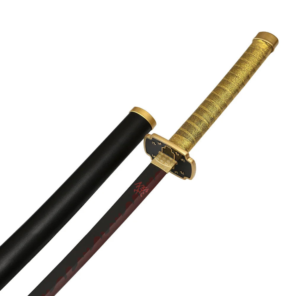 Demon Slayer - Yoriichi Tsugikuni Sun Breathing Gold Nichirin Display (Straight Blade) Katana