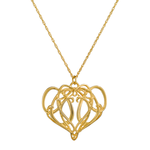 The Hobbit - Elrond Brooch 24k Gold Plated Sterling Silver Pendant
