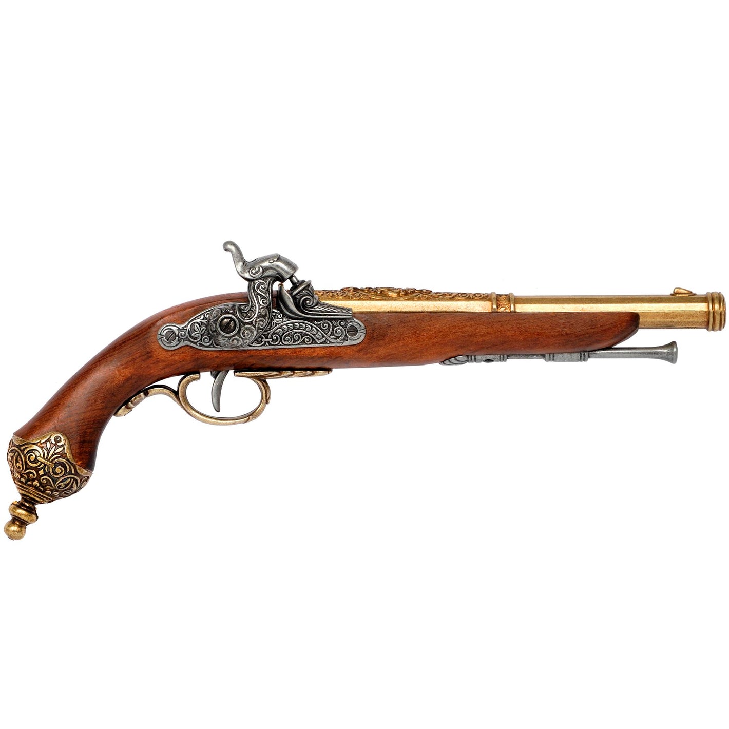 Brescia Percussion Pistol (Brass) - Italy 1825