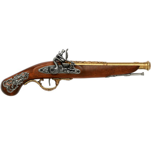English Flintlock Duelling Pistol - 18th century (Gold)